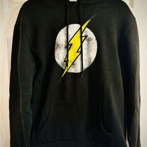 DC Comics The Flash Logo Distressed Hooded Sweatshirt